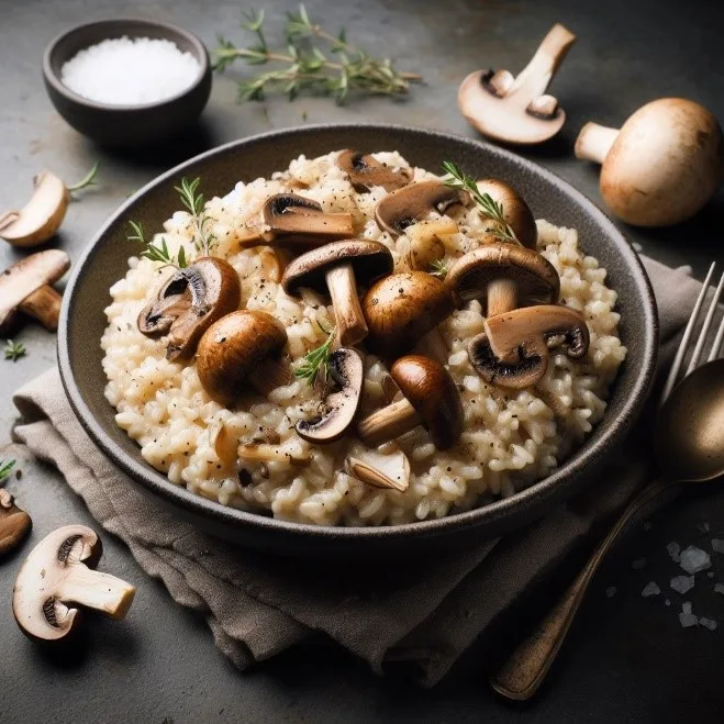 Mushroom risotto for your meatless mondays