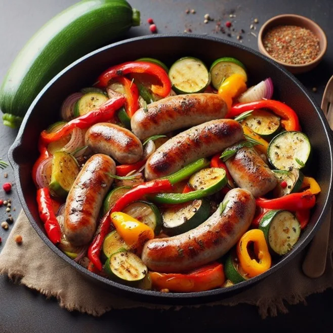 One-Pan Dinner Sausage and Vegetable Roast