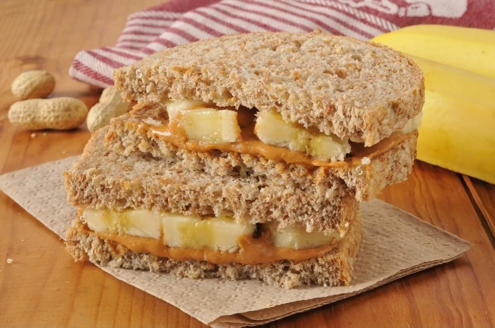 Vegan Peanut Butter and Banana Sandwich