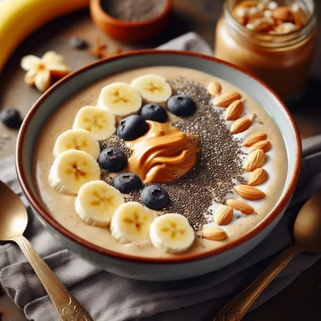 Peanut Butter and Banana Smoothie Bowl
